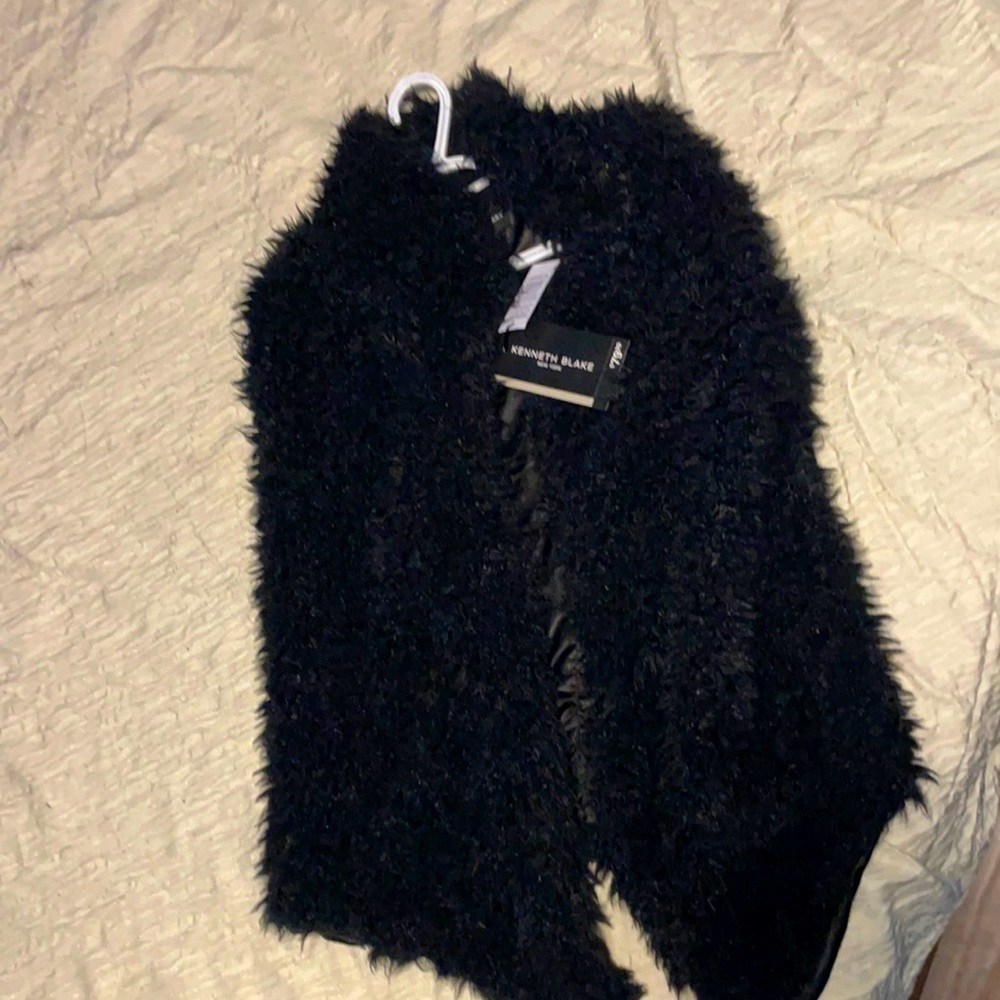 Black Faux Fur Vest